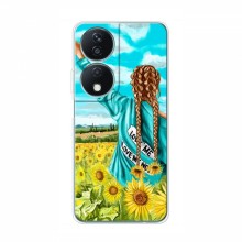 Чехлы для Huawei Honor X7b - с картинкой (Модные) (AlphaPrint) Девушка на поле - купить на Floy.com.ua