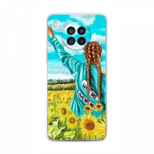 Чехлы для Huawei Nova 8i - с картинкой (Модные) (AlphaPrint) Девушка на поле - купить на Floy.com.ua