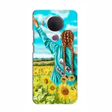 Чехлы для Nokia 5.4 - с картинкой (Модные) (AlphaPrint) Девушка на поле - купить на Floy.com.ua