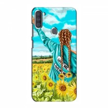 Чехлы для Samsung Galaxy A11 (A115) - с картинкой (Модные) (AlphaPrint) Девушка на поле - купить на Floy.com.ua