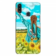 Чехлы для Samsung Galaxy A20s (A207) - с картинкой (Модные) (AlphaPrint) Девушка на поле - купить на Floy.com.ua