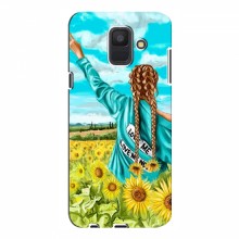 Чехлы для Samsung A6 2018, A600F - с картинкой (Модные) (AlphaPrint) Девушка на поле - купить на Floy.com.ua
