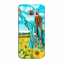Чехлы для Samsung S7 Еdge, G935 - с картинкой (Модные) (AlphaPrint) Девушка на поле - купить на Floy.com.ua