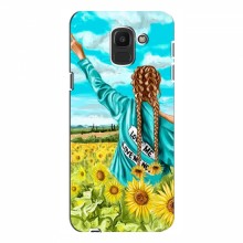 Чехлы для Samsung J6 2018 - с картинкой (Модные) (AlphaPrint) Девушка на поле - купить на Floy.com.ua