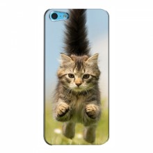 Чехлы с Котиками для Apple 5c (VPrint) Прыжок кота - купить на Floy.com.ua
