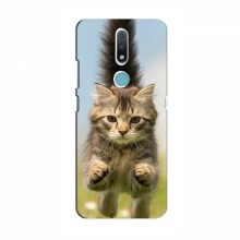 Чехлы с Котиками для Нокиа 2.4 (VPrint) Прыжок кота - купить на Floy.com.ua