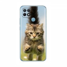 Чехлы с Котиками для Оппо А15 (VPrint) Прыжок кота - купить на Floy.com.ua
