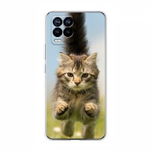 Чехлы с Котиками для Реалми 8 (VPrint) Прыжок кота - купить на Floy.com.ua