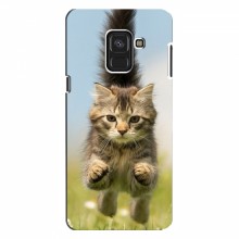 Чехлы с Котиками для Samsung A8, A8 2018, A530F (VPrint) Прыжок кота - купить на Floy.com.ua