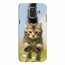 Чехлы с Котиками для Samsung A6 2018, A600F (VPrint) Прыжок кота - купить на Floy.com.ua