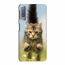 Чехлы с Котиками для Samsung A7-2018, A750 (VPrint) Прыжок кота - купить на Floy.com.ua