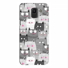 Чехлы с Котиками для Samsung J6 2018 (VPrint) Рисованные котики - купить на Floy.com.ua