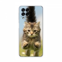 Чехлы с Котиками для Самсунг М32 (VPrint) Прыжок кота - купить на Floy.com.ua