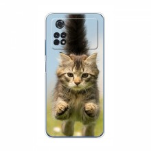 Чехлы с Котиками для Поко М4 Про 4G (VPrint) Прыжок кота - купить на Floy.com.ua