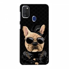 Чехлы с крутыми принтами для Samsung Galaxy M21s - (PREMIUMPrint) Стильная собака - купить на Floy.com.ua