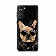 Чехлы с крутыми принтами для Samsung Galaxy S21 - (PREMIUMPrint) Стильная собака - купить на Floy.com.ua