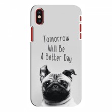 Чехлы с собаками для iPhone X (VPrint) Смешной Мопс - купить на Floy.com.ua