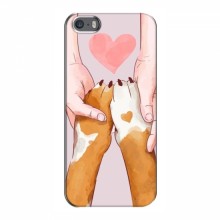 Чехлы с собаками для iPhone 5 / 5s / SE (VPrint) Любовь к собакам - купить на Floy.com.ua