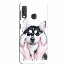 Чехлы с собаками для Samsung Galaxy A20e (VPrint) Довольный Хаски - купить на Floy.com.ua