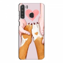 Чехлы с собаками для Samsung Galaxy A21 (A215) (VPrint) Любовь к собакам - купить на Floy.com.ua