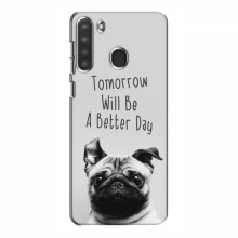 Чехлы с собаками для Samsung Galaxy A21 (A215) (VPrint) Смешной Мопс - купить на Floy.com.ua