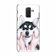 Чехлы с собаками для Samsung A6 Plus 2018, A6 Plus 2018, A605 (VPrint) Довольный Хаски - купить на Floy.com.ua