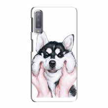 Чехлы с собаками для Samsung A7-2018, A750 (VPrint) Довольный Хаски - купить на Floy.com.ua