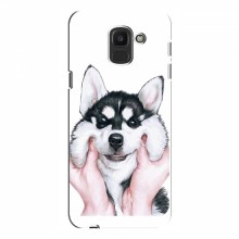 Чехлы с собаками для Samsung J6 2018 (VPrint) Довольный Хаски - купить на Floy.com.ua