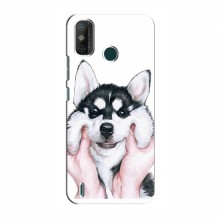 Чехлы с собаками для TECNO Spark GO (2021) (VPrint) Довольный Хаски - купить на Floy.com.ua