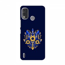 Чехлы для Nokia G11 Plus - Укр. Символика (AlphaPrint) Цветочный Герб - купить на Floy.com.ua