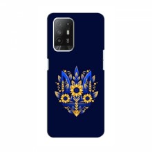 Чехлы для OPPO Reno 5z - Укр. Символика (AlphaPrint) Цветочный Герб - купить на Floy.com.ua