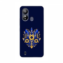 Чехлы для ZTE Blade L220 - Укр. Символика (AlphaPrint) Цветочный Герб - купить на Floy.com.ua