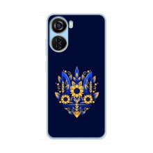 Чехлы для ZTE V40 Design - Укр. Символика (AlphaPrint) Цветочный Герб - купить на Floy.com.ua