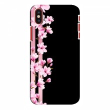 Чехол для iPhone X - с принтом (Дизайнерские) (AlphaPrint) Розы на черном - купить на Floy.com.ua