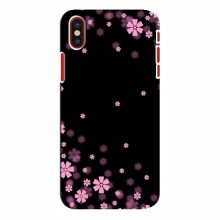 Чехол для iPhone X - с принтом (Дизайнерские) (AlphaPrint) Розовое цветение - купить на Floy.com.ua