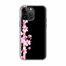 Чехол для iPhone 14 Pro - с принтом (Дизайнерские) (AlphaPrint) Розы на черном - купить на Floy.com.ua