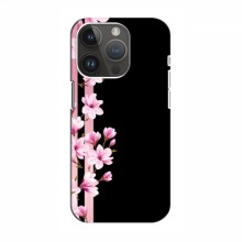 Чехол для iPhone 14 Pro Max - с принтом (Дизайнерские) (AlphaPrint) Розы на черном - купить на Floy.com.ua