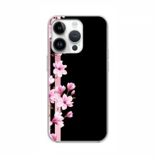 Чехол для iPhone 16 Pro - с принтом (Дизайнерские) (AlphaPrint) Розы на черном - купить на Floy.com.ua