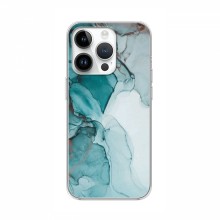 Чехол для iPhone 16 Pro - с принтом (Дизайнерские) (AlphaPrint) Бирюзовый мрамор - купить на Floy.com.ua