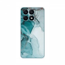 Чехол для Huawei Honor X8a - с принтом (Дизайнерские) (AlphaPrint) Бирюзовый мрамор - купить на Floy.com.ua