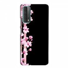 Чехол для Huawei P Smart 2021 - с принтом (Дизайнерские) (AlphaPrint) Розы на черном - купить на Floy.com.ua