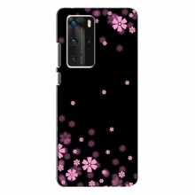 Чехол для Huawei P40 Pro - с принтом (Дизайнерские) (AlphaPrint) Розовое цветение - купить на Floy.com.ua