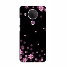 Чехол для Nokia 5.4 - с принтом (Дизайнерские) (AlphaPrint) Розовое цветение - купить на Floy.com.ua