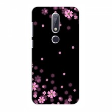 Чехол для Nokia 6.1 Plus - с принтом (Дизайнерские) (AlphaPrint) Розовое цветение - купить на Floy.com.ua