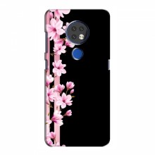 Чехол для Nokia 6.2 (2019) - с принтом (Дизайнерские) (AlphaPrint) Розы на черном - купить на Floy.com.ua
