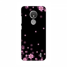 Чехол для Nokia C21 - с принтом (Дизайнерские) (AlphaPrint) Розовое цветение - купить на Floy.com.ua