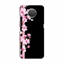 Чехол для Nokia G10 - с принтом (Дизайнерские) (AlphaPrint) Розы на черном - купить на Floy.com.ua