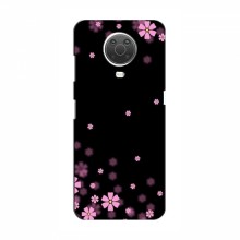Чехол для Nokia G10 - с принтом (Дизайнерские) (AlphaPrint) Розовое цветение - купить на Floy.com.ua