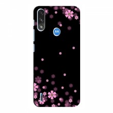 Чехол для Motorola MOTO E7 Power - с принтом (Дизайнерские) (AlphaPrint) Розовое цветение - купить на Floy.com.ua