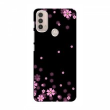 Чехол для Motorola MOTO E40 - с принтом (Дизайнерские) (AlphaPrint) Розовое цветение - купить на Floy.com.ua